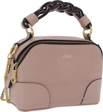 Chlo&eacute; Daria Chain Leather Pink Leather Handbag (Pre-Owned)