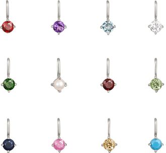 Lily & Roo Solid White Gold Small Individual Birthstone Charm