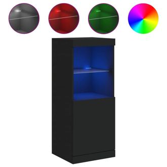 Berkfield Home Sideboard with LED Lights Black 41x37x100 cm | Size: 41 x 37 x 100 cm