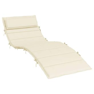 vidaXL Coj&iacute;n De Tumbona De Tela Oxford Color Crema 180x60x4 Cm Vidaxl