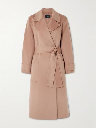 Joseph Cappotto Doppiopetto In Misto Lana E Cashmere Con Cintura Arline - Rosa