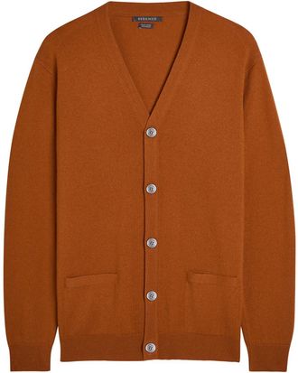 Begg x Co Heriot Cashmere Cardigan - Orange - L
