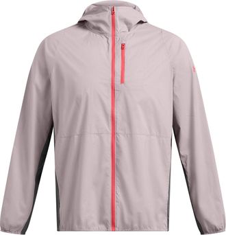 Under Armour Mens Launch Lightweight Water Resistant Wind Packable Performance Running Jacket in Tetra Grey - Size X-Large