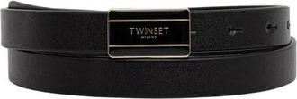 Twinset Smalle tailleceintuur - Dames - Accessoires - Zwart - Maat: S Leer