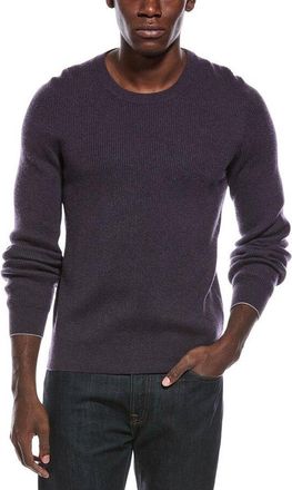 Brunello Cucinelli MenS Purple Wool Crewneck Sweater, Size 44