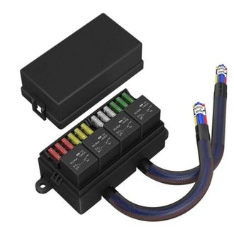 OEM Caja De Fusibles Y Rel&eacute;s Precableada De 12 V Con 4 Atc/ato Sellados Para Autom&oacute;viles -crezuo