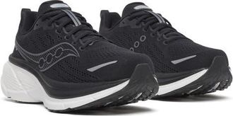 Saucony Hurricane 25 Running Shoe in Black/White at Nordstrom, Size 10.5