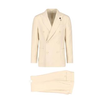 Lardini Double Breasted Suits, male, Beige, Size: S Abito doppiopetto
