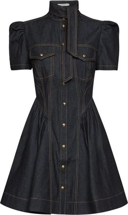 Zimmermann Denim Korset-minijurk - Dames - Jurken - Blauw - Maat: M Denim