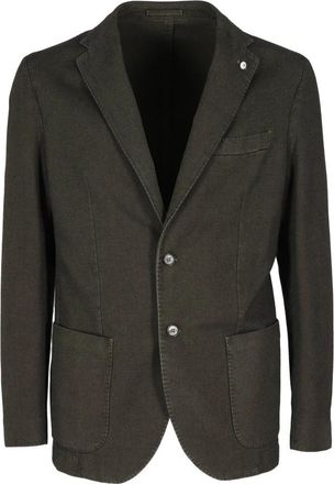 L.B.M. 1911 Stijlvolle Jas voor Mannen - Heren - Blazers - Groen - L - Katoen - Jassen