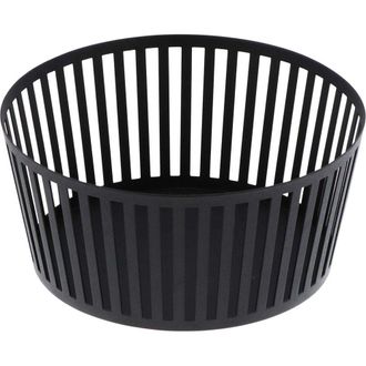 Yamazaki Tableware Tower Cesta De Frutas Negra Moderna