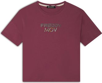 Freddy T-shirt Cropped con Spacchi Laterali