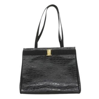 Ferragamo Pre-owned Tote Bags, female, Black, Size: ONE SIZE Pre-owned Shoulder Bag