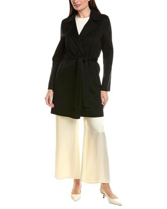 Sofiacashmere Doubleface Notch Lapel Wool & Cashmere-Blend Coat