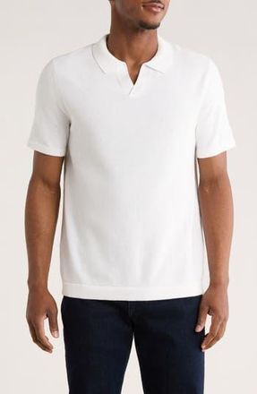 James Campbell Peck Johnny Collar Sweater Polo in White at Nordstrom Rack, Size Xx-Large