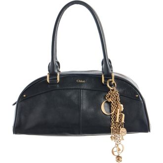 Chlo&eacute; Bowling Leather Handheld Bag in Black at Nordstrom