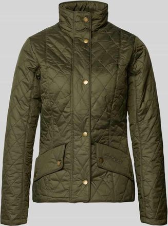 Barbour Regular Fit Steppjacke mit Stehkragen Modell FLYWEIGHT in Oliv, Gr&ouml;&szlig;e 34