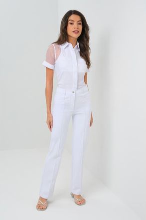 Anatomie Cruz Performance Twill Pant in White at Nordstrom, Size Large 33