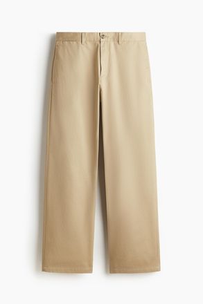 H&M Baumwollchino in Relaxed Fit - Beige
