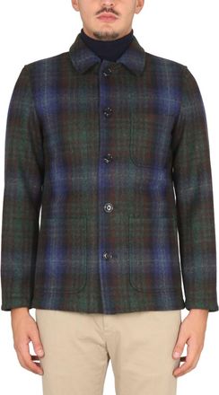 Aspesi Blue Winter Shirt Jackets