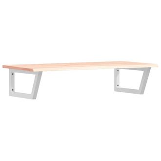 Berkfield Home Basin Shelf Wall Mounted Steel & Solid Wood Oak in Brown
