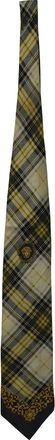 Versace Gianni Versace Checkered Print Tie in Multicolor Silk