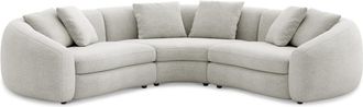 Castlery Fable Sectional Sofa Customized, Performance Classic Twill, Medium Grey, Spill Resistant, Ultra Deep Seats for Castlery Sofas