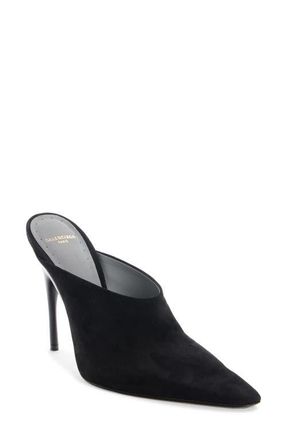 Balenciaga Duchesse Pointed Toe Mule in Black at Nordstrom, Size 10Us