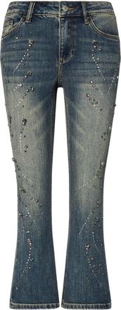 Liu Jo Jeans Bootcut con Ricami di Gioielli - - Jeans - Donna - Blu - W27