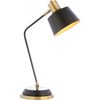 Jonathan Y Designs Rochelle 23 Metal LED Task Lamp, Black/Brass Gold at Nordstrom