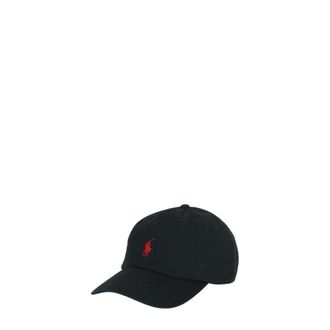 Ralph Lauren Accessoires, Heren, Zwart, ONE Size, Katoen, Katoenen Baseballpet met Pony