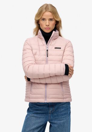 Superdry Steppjacke SUPERDRY FUJI LITE PADDED JACKET, Damen, Gr. XL, pink (dusty pink), Web, Obermaterial: 100% Nylon, unifarben, regular fit, B&uuml;ndchen, Jacken