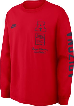 Nike Arizona Legacy Nike Mens College Long-Sleeve T-Shirt in Red | 04T965NUAV-4MX