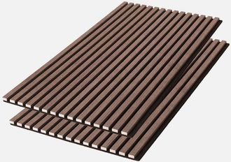 Sweeek Sweeek - Paneles Murales Ac&uacute;sticos Decorativos, Color Nogal, Kyoto, Madera De Nogal, 120x60x2.1 Cm