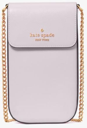 Kate Spade New York Womens Madison Saffiano Leather North South Flap Phone Crossbody - Purple - One Size