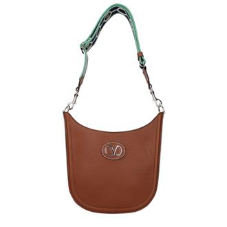 Valentino Garavani Herrens Umh&auml;ngetasche aus braunem Leder/Sattelleder