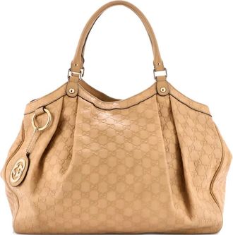 Gucci Sukey Guccissima Leather Large tote bag - Beige