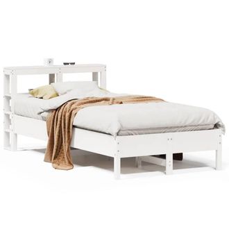 Berkfield Home Bed Frame Frame White 75x190 cm Small Single Solid Wood Pine
