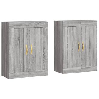 Berkfield Home Wall Mounted Cabinets 2 pcs Grey Sonoma Engineered Wood
