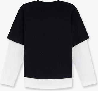 The Attico Womens Cotton T-Shirt Embroidered Logo Black T-Shirts & Jerseys