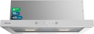 Cecotec Cecotec Campana Extractora 70cm Telesc&oacute;pica Bolero Flux Tlt 704400 Glass White A+++. Succi&oacute;n 431,2m&sup3;/h, Bajo Consumo, Motor Dc