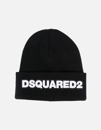 Dsquared2 Mens Lana Beanie - Black / White
