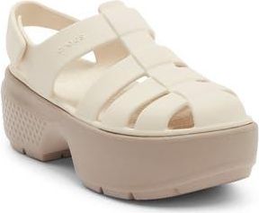 Crocs Stomp Platform Fisherman Sandal in Almond Tint at Nordstrom Rack, Size 10 Womens / 8 Mens