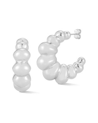 Chloe and Madison Chloe And Madison Jewelry Bold Graduated Puffed Statement Hoops