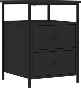 vidaXL Bedside Cabinet Black 44x45x60 cm Engineered Wood vidaXL