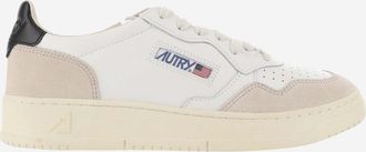 Autry Beige Low Top Leather Sneakers