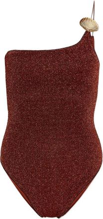 Os&eacute;ree Lumiere Shell One Shoulder Maillot