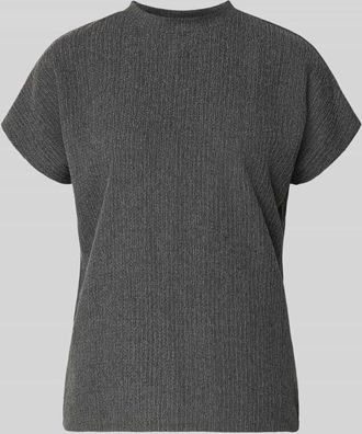 Christian Berg T-Shirt mit Strukturmuster und Rundhalsausschnitt in Dunkelgrau, Gr&ouml;&szlig;e XXL