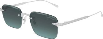 Montblanc Mb 0456S Zonnebril - unisex - Zonnebrillen - Grijs - 54 MM - Nylon - Accessoires