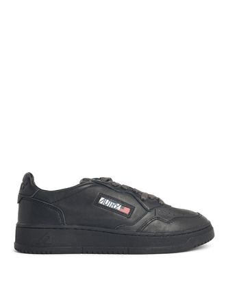 Autry Medialist Black Leather Sneakers